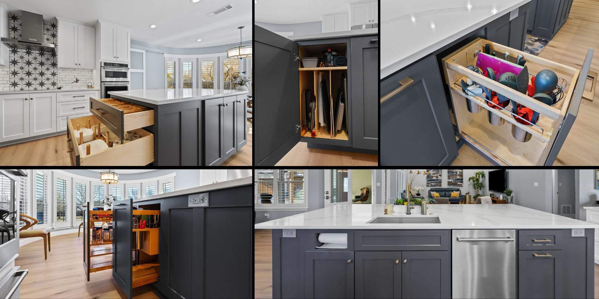 Frisco kitchen remodel by Elite Remodeling with smart drawer systems for easy access and organization
