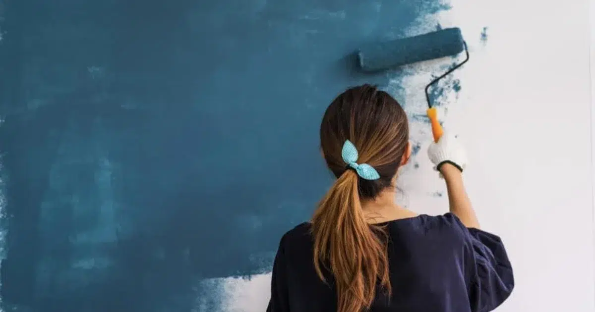 Elite Remodeling adds bold color to a home with rich blue paint and fresh design